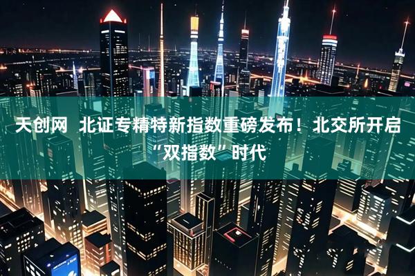 天创网  北证专精特新指数重磅发布！北交所开启“双指数”时代